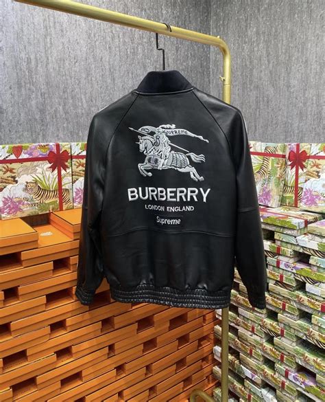 supreme burberry xl|Burberry x supreme jacket.